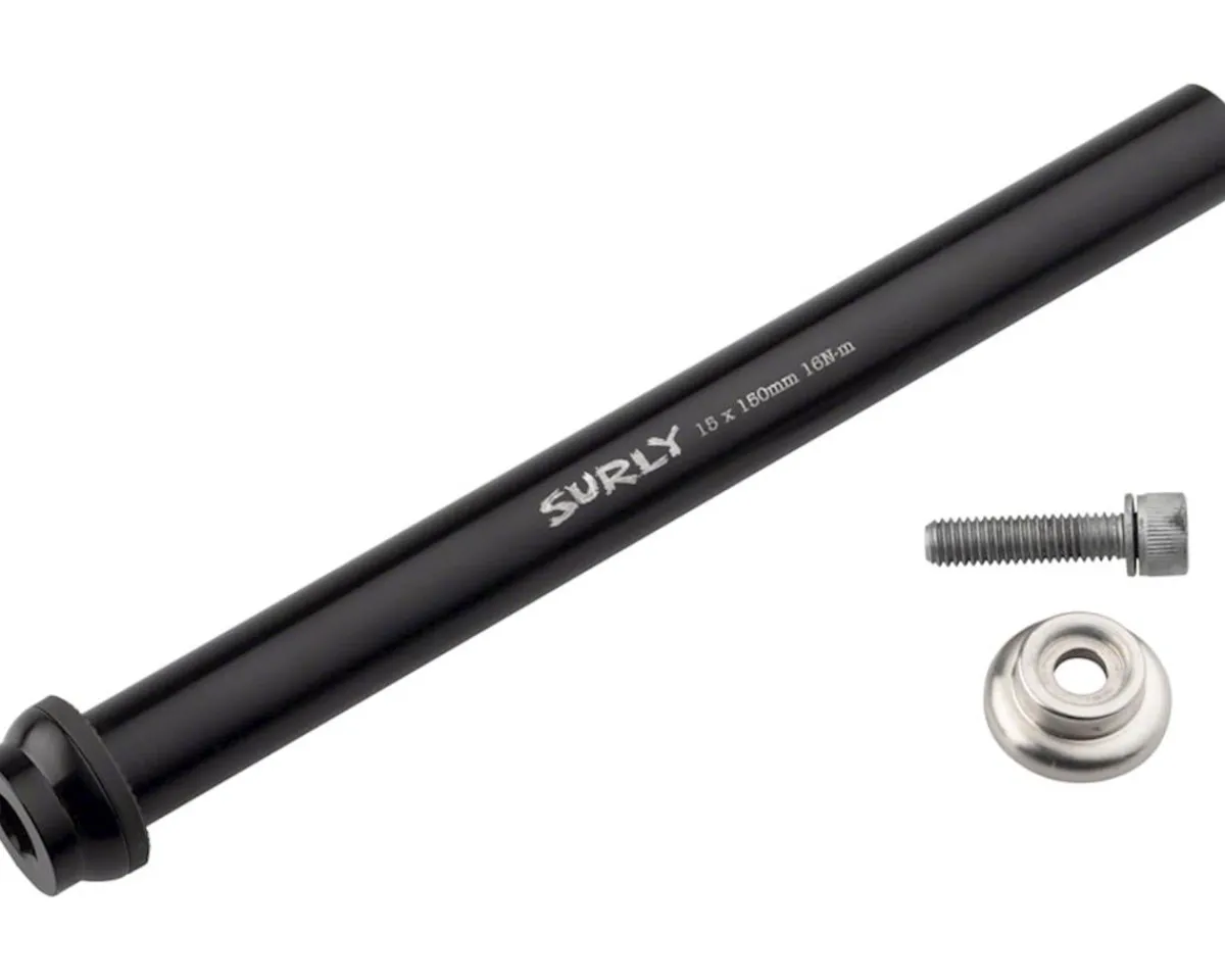 Surly Wheels & Parts|Front Thru-Axle (Black) (15 x 150mm) (Chromoly)