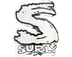 Surly Frame Protection & Decals|Headbadge (White)
