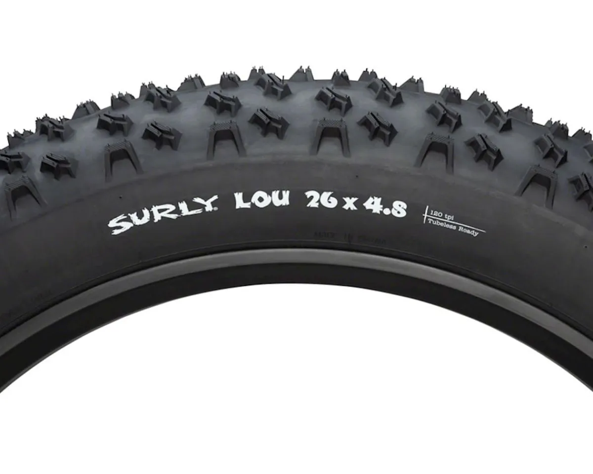 Surly Tires|Holiday Shopping|Lou Tubeless Fat Bike Tire (Black) (Rear) (26") (4.8")