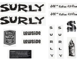 Surly Frame Protection & Decals|Lowside Frame Decal Set (Black)