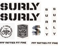 Surly Frame Protection & Decals|Overspray Decal Set (Black)