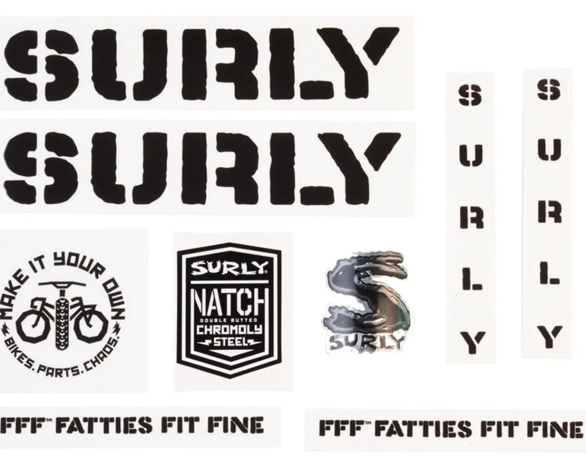 Surly Frame Protection & Decals|Overspray Decal Set (Black)