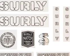 Surly Frame Protection & Decals|Overspray Decal Set (White)