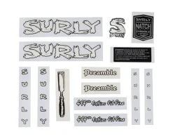 Surly Frame Protection & Decals|Preamble Decal Set (White)