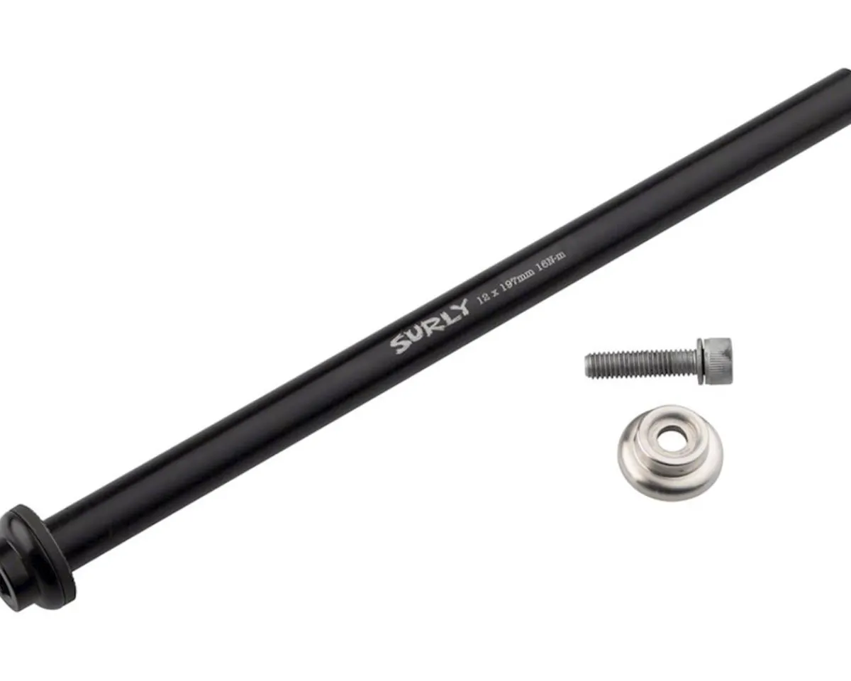 Surly Wheels & Parts|Rear Thru-Axle (Black) (12 x 197mm) (Chromoly)