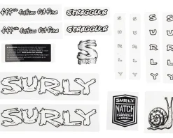 Surly Frame Protection & Decals|Straggler Decal Set (White)