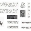 Surly Frame Protection & Decals|Wednesday Frame Decal Set (White w/ Crow)