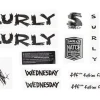 Surly Frame Protection & Decals|Wednesday Frame Decal Set (Black w/ Crow)