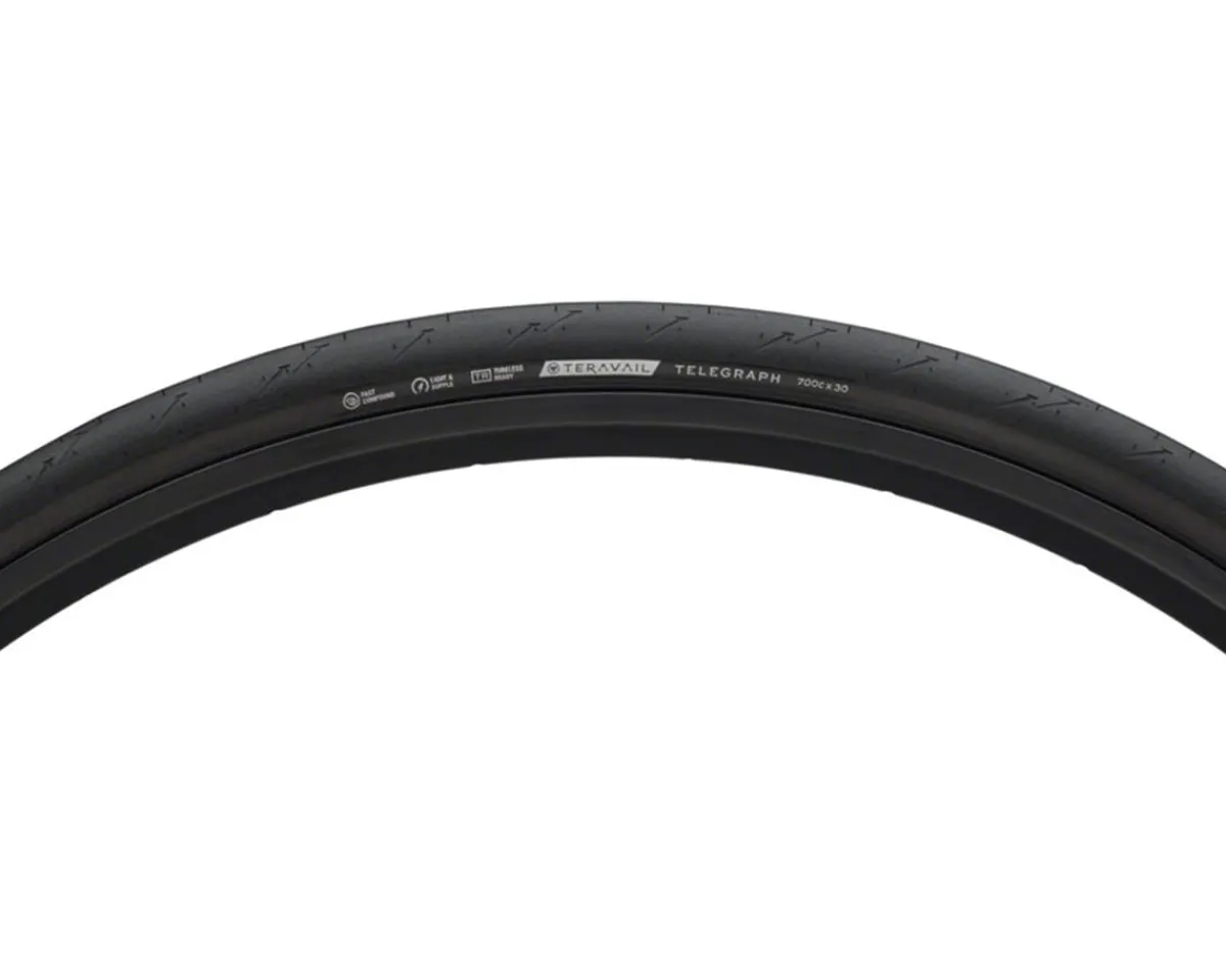 Teravail Tires|Telegraph Tubeless Road Tire (Black) (700c) (28mm) (Durable)