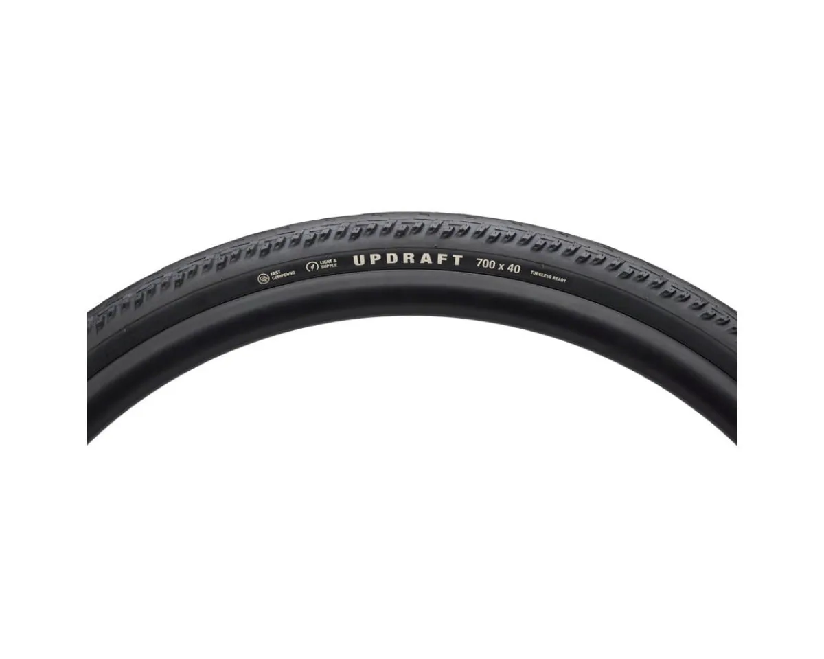 Teravail Tires|Updraft Tubeless Gravel Tire (Black) (700c) (35mm) (Light & Supple) (Fast Compound)