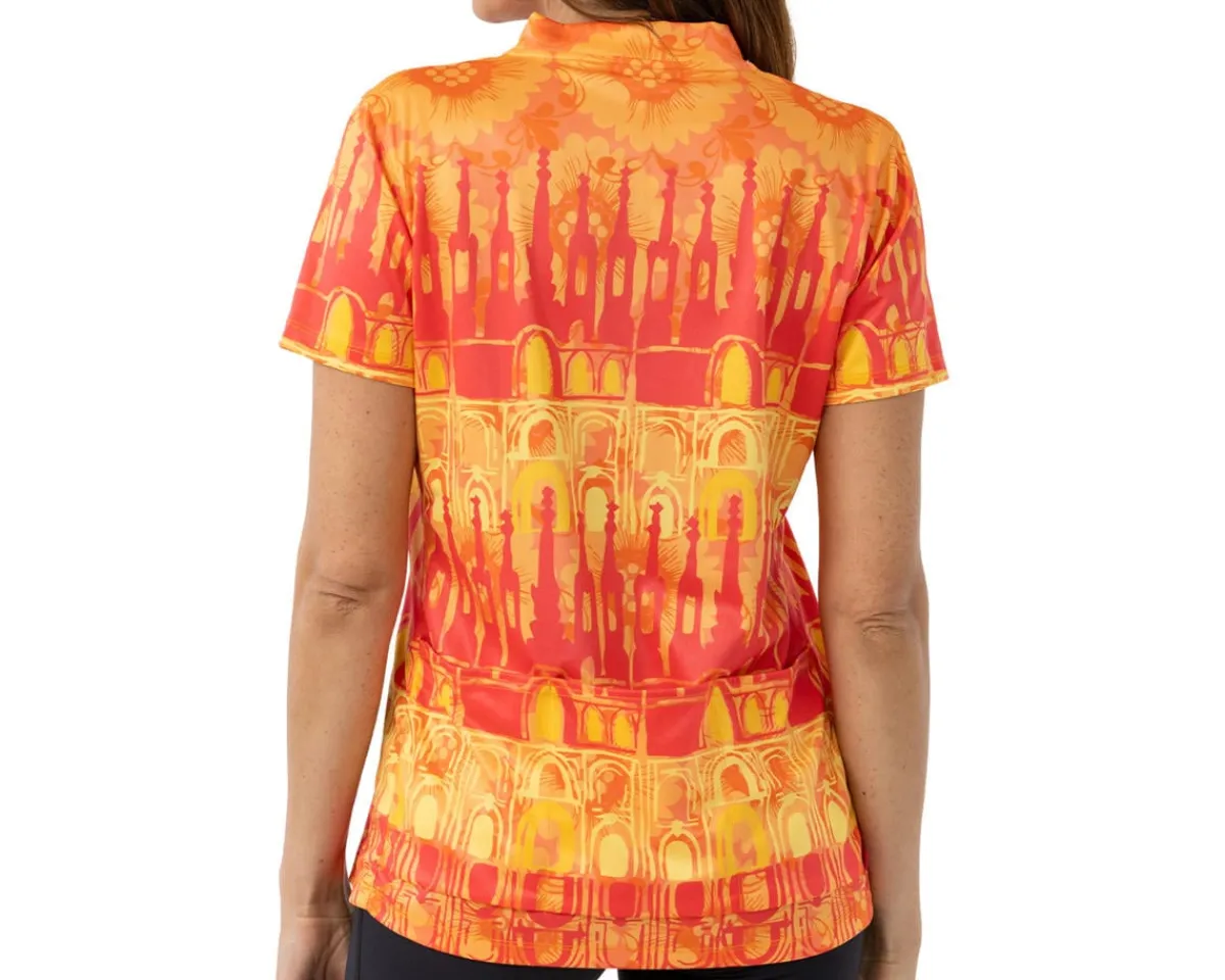 Terry Clothing Sale|Women'S|Women's Actif Short Sleeve Jersey (Barcelona Sunset) (S)