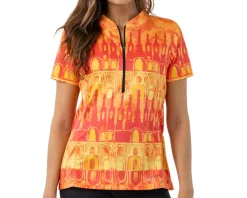 Terry Clothing Sale|Women'S|Women's Actif Short Sleeve Jersey (Barcelona Sunset) (S)