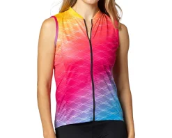 Terry Clothing Sale|Women'S|Women's Breakaway Full Zip Sleeveless Jersey (Rainbow Pop) (S)