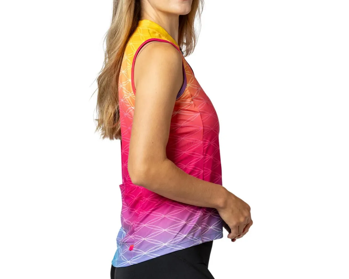 Terry Clothing Sale|Women'S|Women's Breakaway Full Zip Sleeveless Jersey (Rainbow Pop) (S)