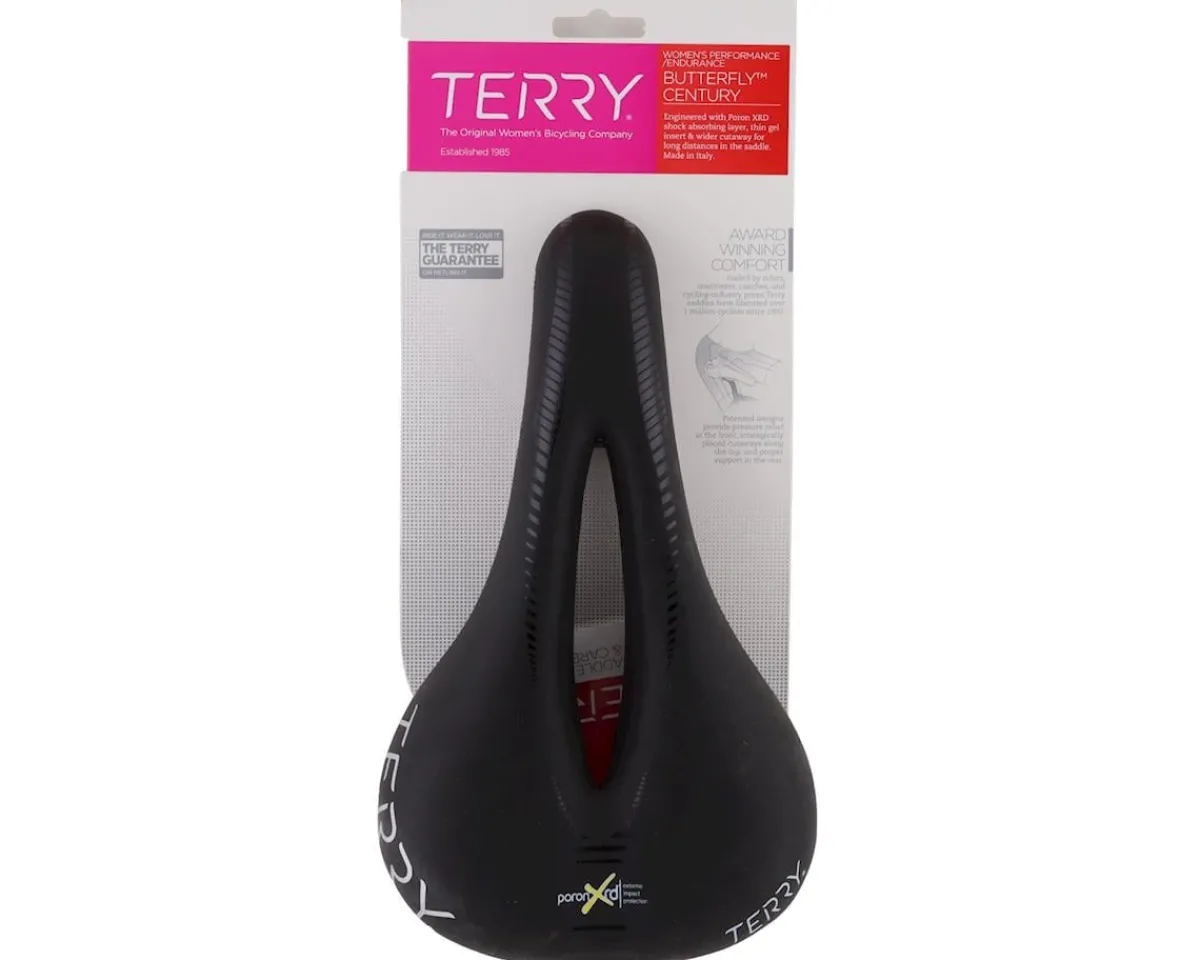 Terry Saddles & Seats|Women's Butterfly Century Saddle (Black) (Titanium Rails) (152mm)