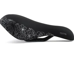 Terry Saddles & Seats|Women's Cite X Gel Saddle (Black/Flower) (Steel Rails) (175mm)