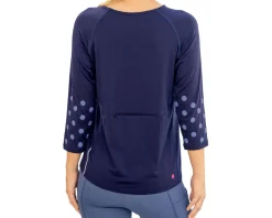 Terry Clothing Sale|Women'S|Women's Merino 3/4 Sleeve Top (Navy) (S)