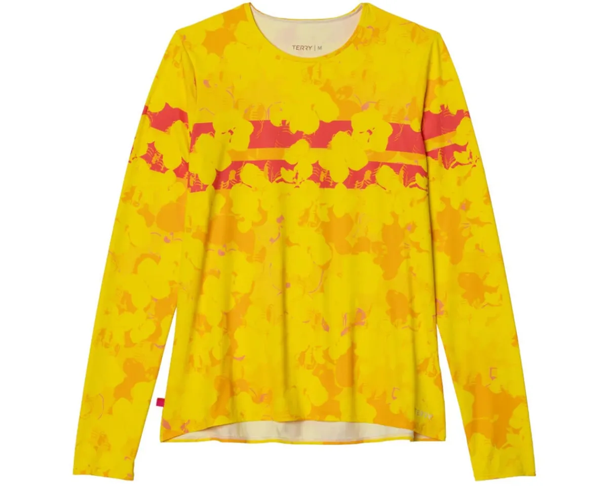 Terry Clothing Sale|Jerseys|Women's Soleil Flow Long Sleeve Top (Gold Shimmer) (S)
