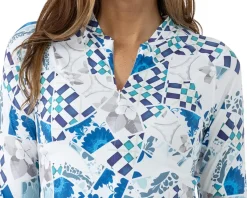Terry Clothing Sale|Women'S|Women's Soleil Long Sleeve Jersey (Greek Mosaic) (S)