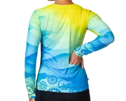 Terry Clothing Sale|Women'S|Women's Soleil Long Sleeve Top (Gear Wave) (S)