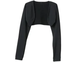 Terry Clothing Accessories|Clothing Sale|Women's Thermal Bolero Long Sleeve Top (Black) (S/M)