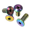 Terske Bottle Cages & Mounts|Ultra-Low Head Titanium Bottle Cage Bolts (Oil Slick) (4 Pack)