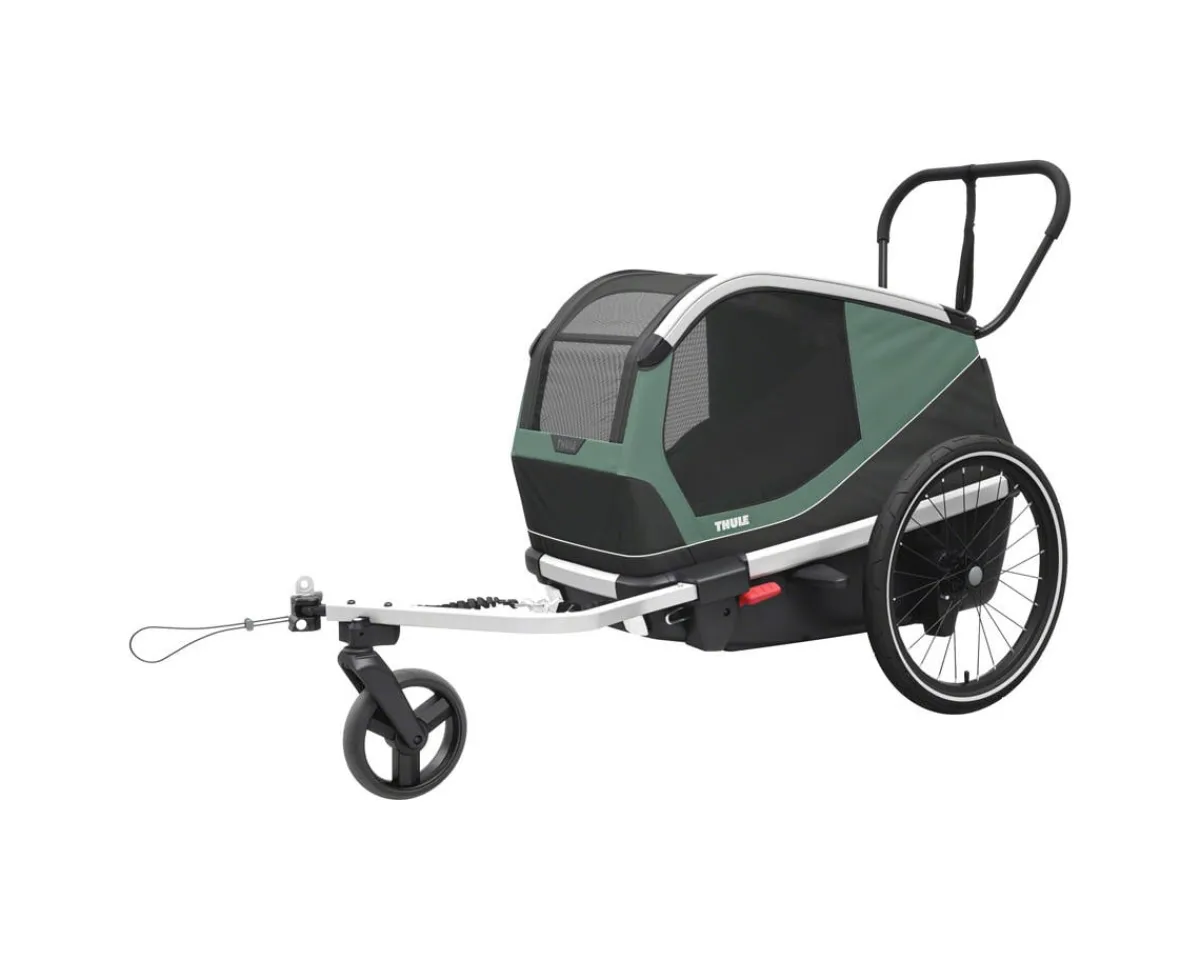 Thule Racks, Fenders, & Trailers|Bexey Dog Carrier Bike Trailer (Hazy Green) (M)