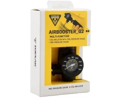 Topeak Pumps & Co2|Pumps & Co2|Airbooster G2 CO2 Inflator w/ Pressure Gauge (Black)