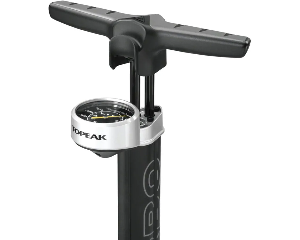 Topeak Pumps & Co2|Pumps & Co2|Joeblow Twin Turbo Floor Pump (Black) (SmartHead)