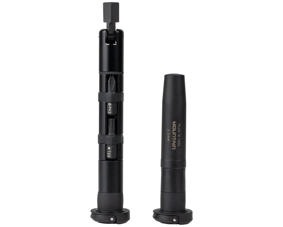Topeak Tubeless Tire Tools|Tubeless Accessories|Plug'n Tool Mountain (Handlebar Inserts for MTB) (w/3.5mm Tubeless Tire Repair Tool & Plugs)