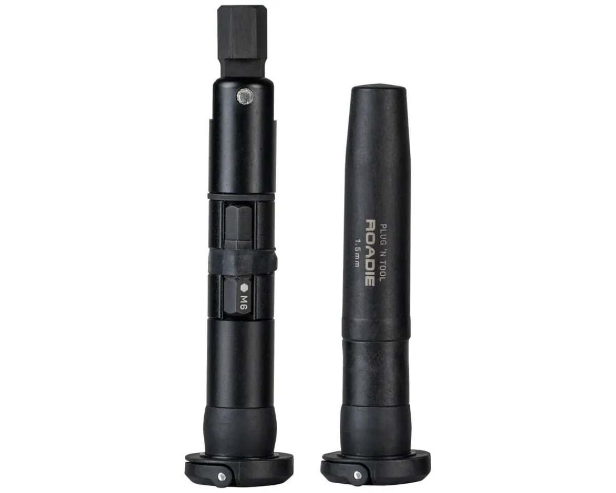 Topeak Tubeless Tire Tools|Tubeless Accessories|Plug'n Tool Roadie (Handlebar Inserts for Road) (w/1.5mm Tubeless Tire Repair Tool & Plugs)