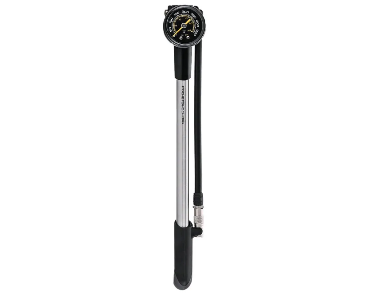 Topeak Pumps & Co2|Suspension|Pocketshock DXG XL Shock Pump (Silver/Black)