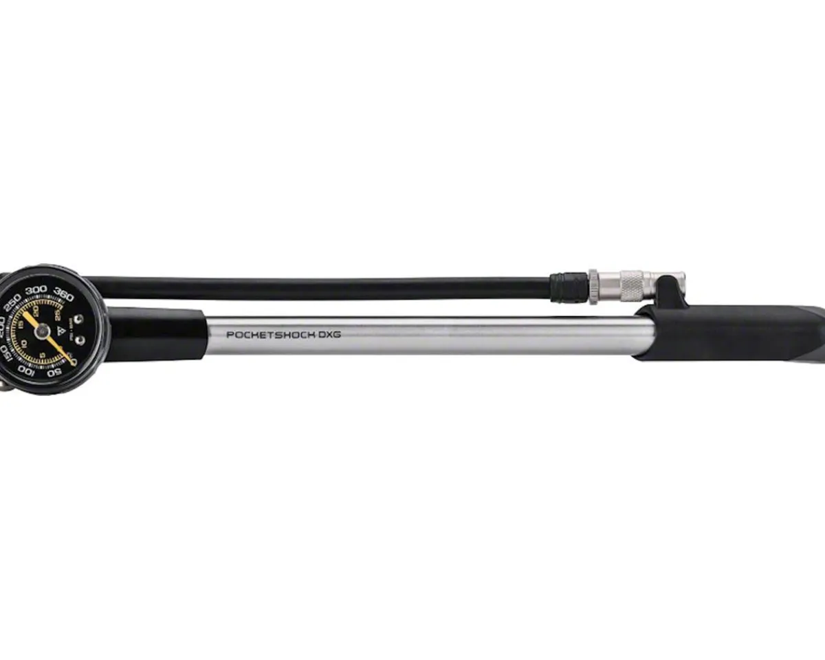 Topeak Pumps & Co2|Suspension|Pocketshock DXG XL Suspension Pump (Black/Silver) (360 PSI)