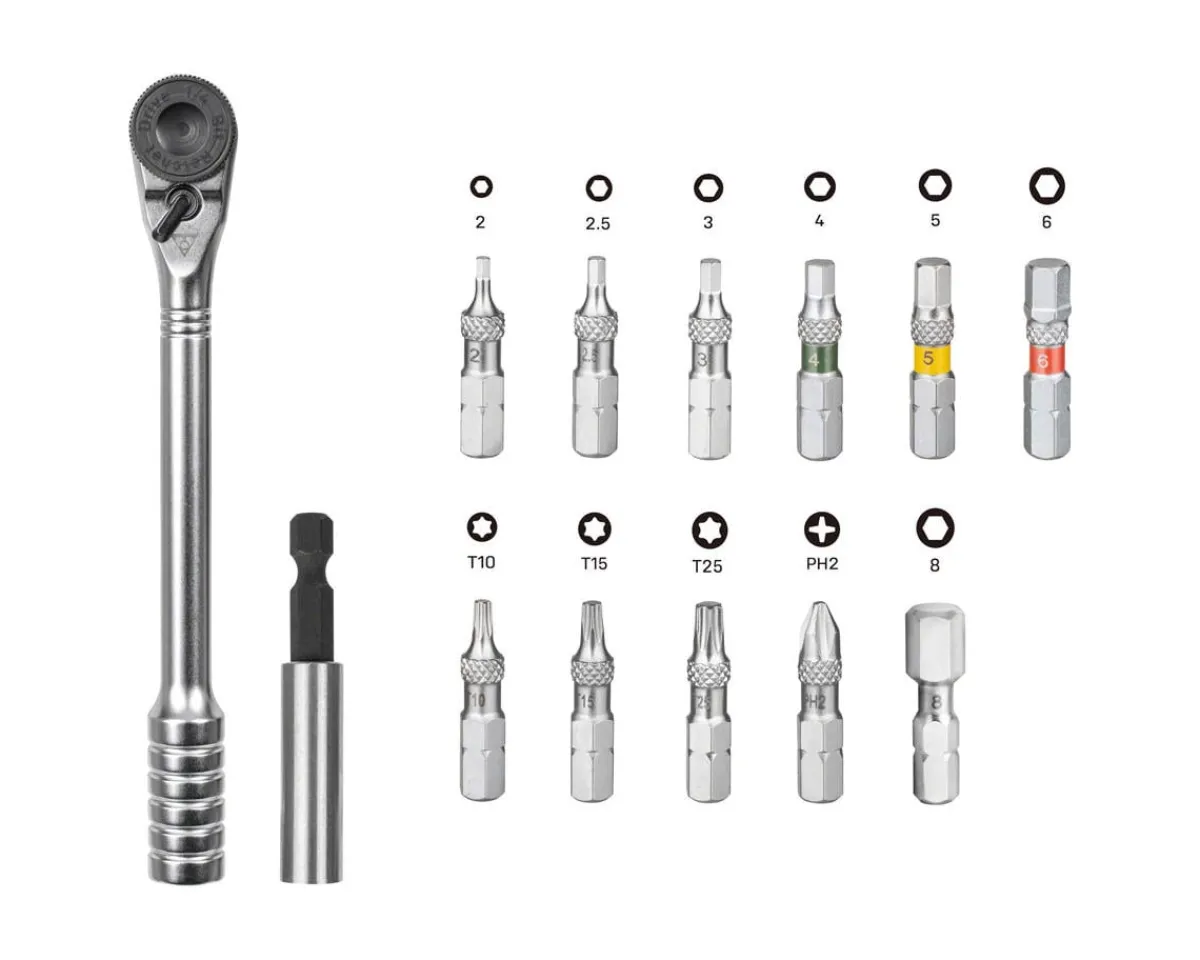 Topeak Tools|Ratchet Rocket Essential HD Tool Kit (Black/Silver)