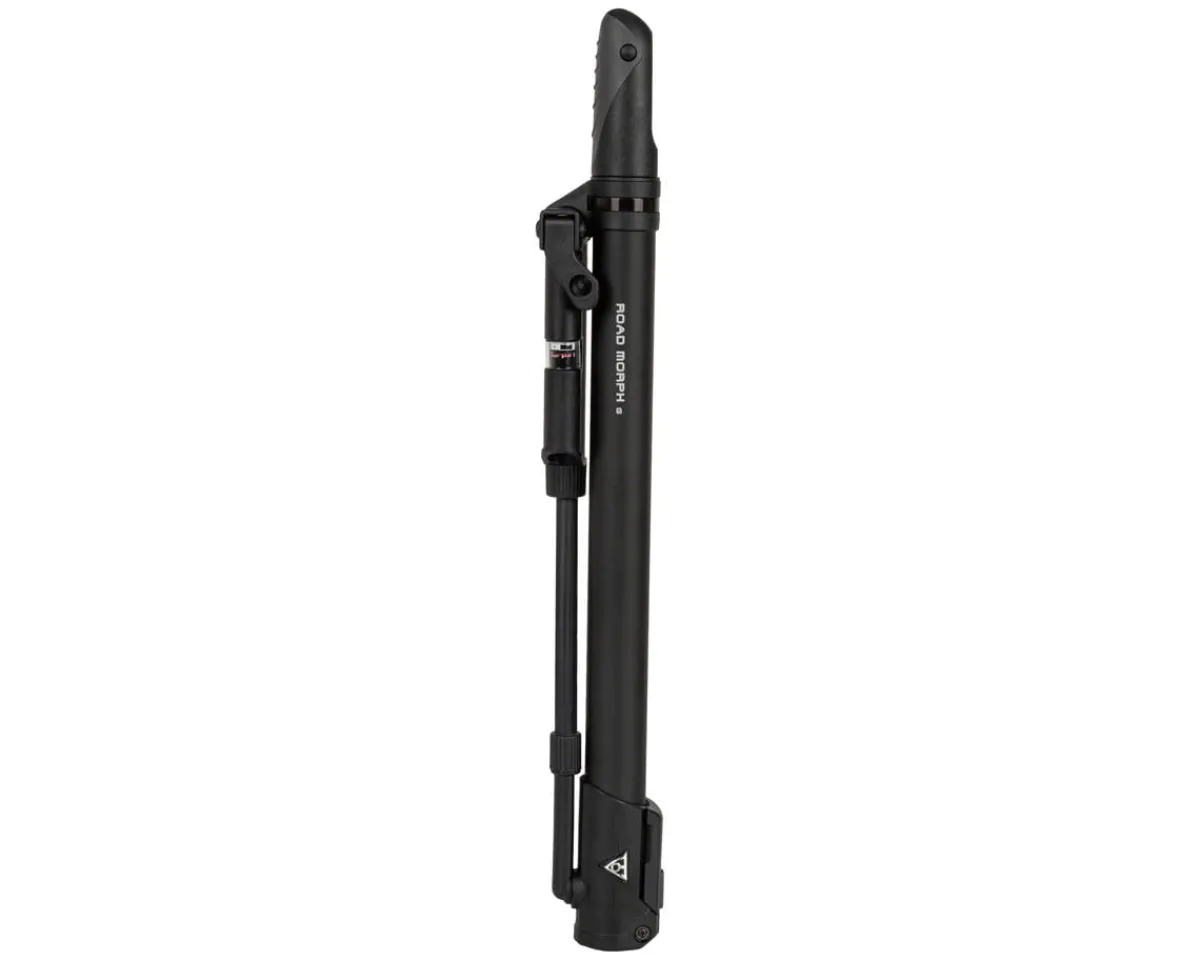 Topeak Pumps & Co2|Pumps & Co2|Road Morph G Hand Pump (Black ) (w/Gauge) (140 PSI)