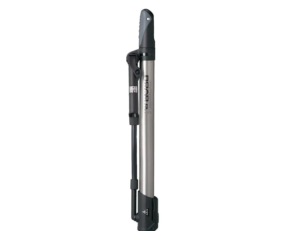 Topeak Pumps & Co2|Pumps & Co2|Road Morph G Pump (Silver) (w/ Gauge)