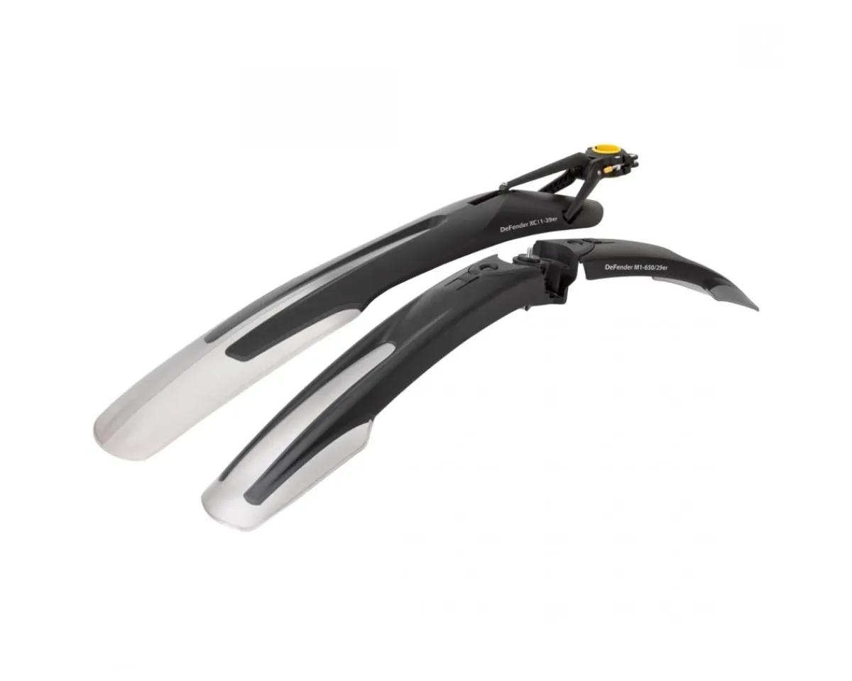 Topeak Racks, Fenders, & Trailers|TPK DeFender M1/XC11 MTB Fender Set (Black/Grey) (29")