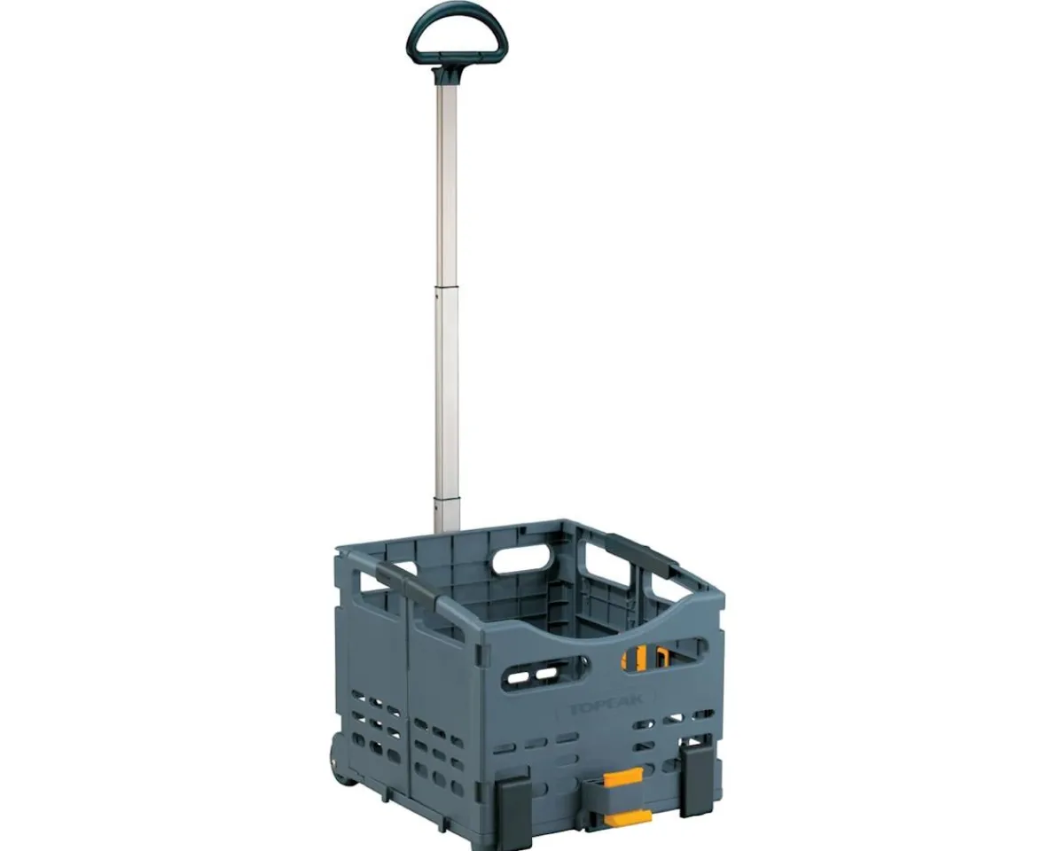 Topeak Racks, Fenders, & Trailers|Trolley Tote Folding MTX Rear Basket (Grey) (25L)