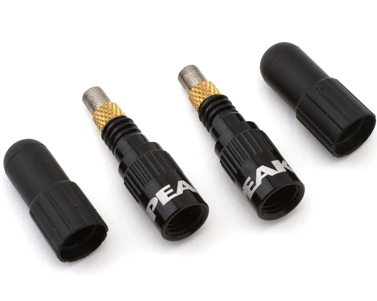 Topeak Tubeless Tire Tools|Tubeless Accessories|TurboFlow Valve Adapters (Black)