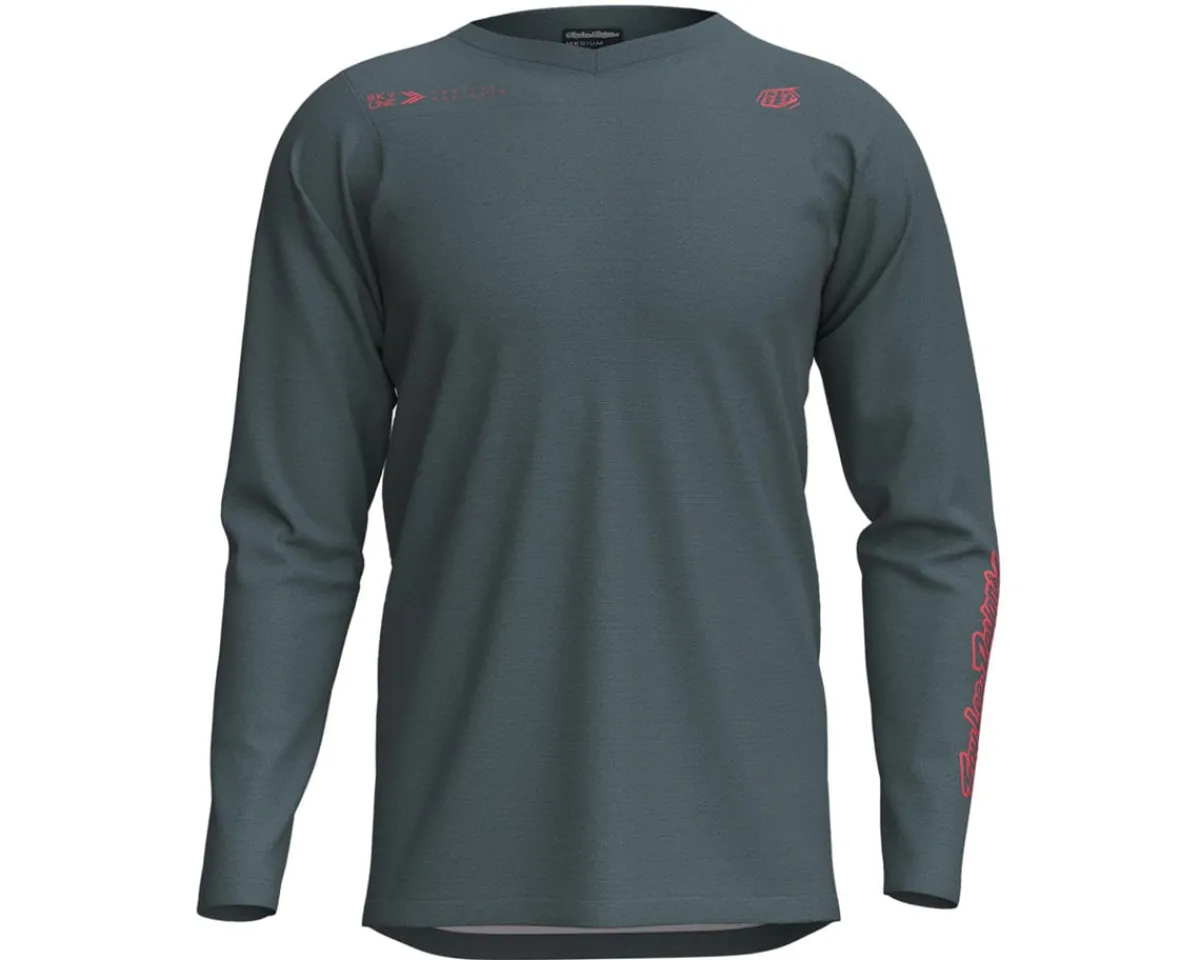 Troy Lee Designs Clothing Sale|Jerseys|Skyline Air Long Sleeve Jersey (Mono Oxblood) (S)