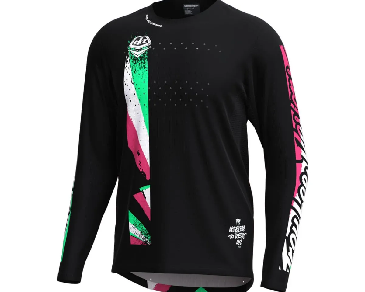 Troy Lee Designs Clothing Sale|Jerseys|Sprint Long Sleeve Jersey (Full Pull Black) (S)