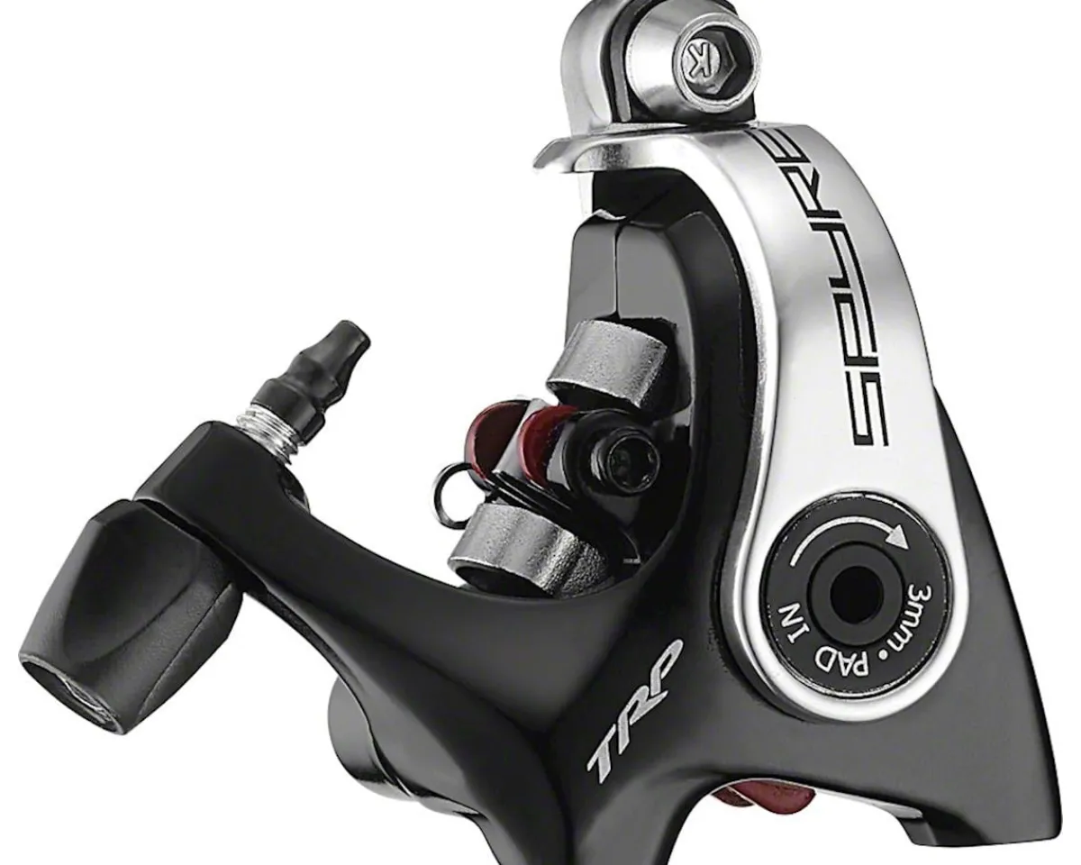 TRP Brakes|Spyre Disc Brake Caliper (Black/Silver) (Mechanical) (Front or Rear) (Flat Mount)