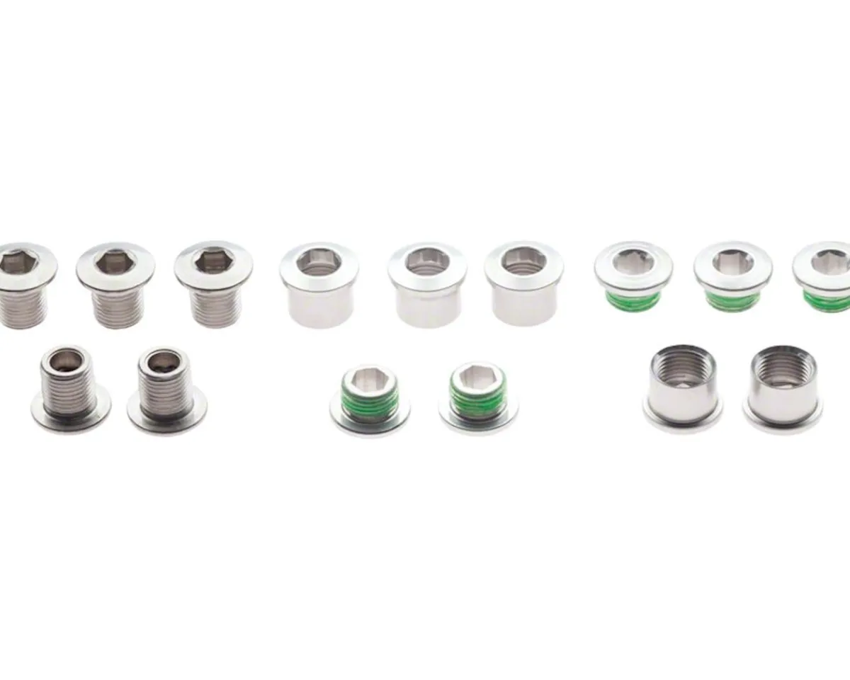 TRUVATIV Chainrings & Accessories|Aluminum Chainring Bolt Set for Double Plus Inner (Silver) (10)