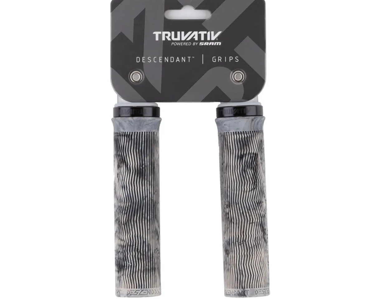 TRUVATIV Grips & Handlebar Tape|Descendant Lock-On Grips (Grey/Black Marble) (133mm)