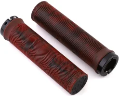 TRUVATIV Grips & Handlebar Tape|Descendant Lock-On Grips (Red/Black Marble) (133mm)