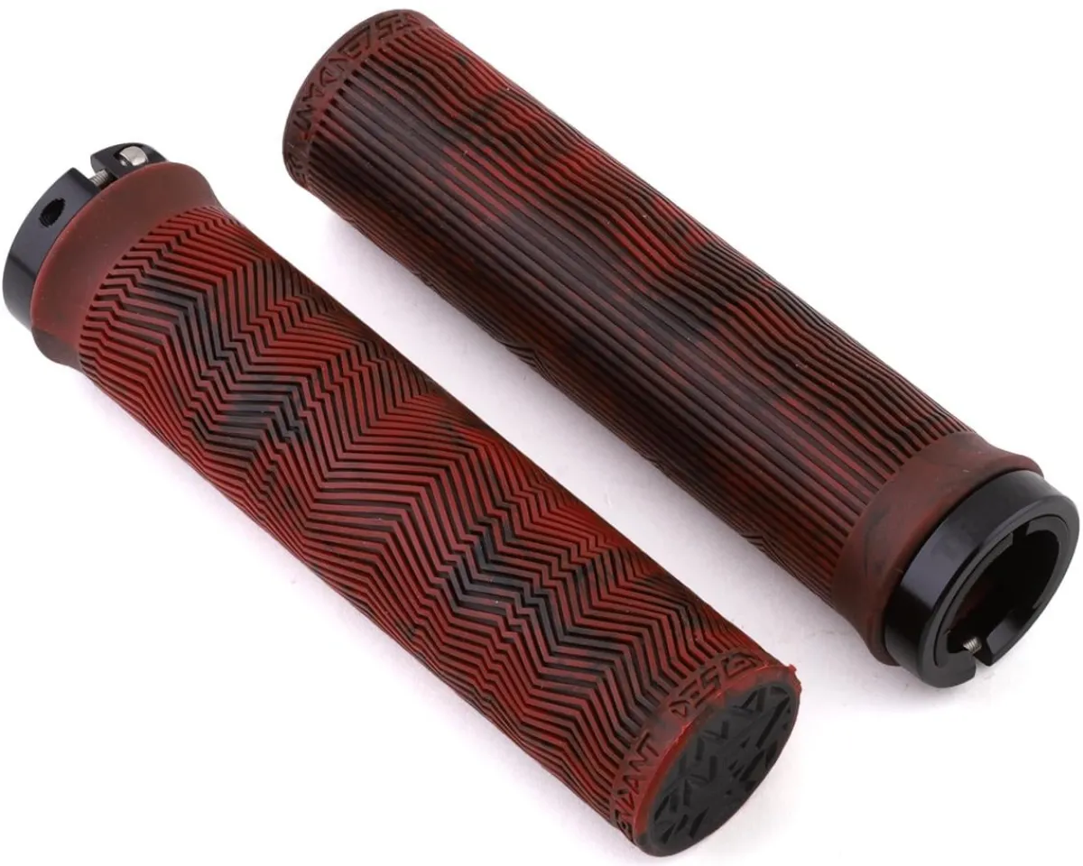 TRUVATIV Grips & Handlebar Tape|Descendant Lock-On Grips (Red/Black Marble) (133mm)