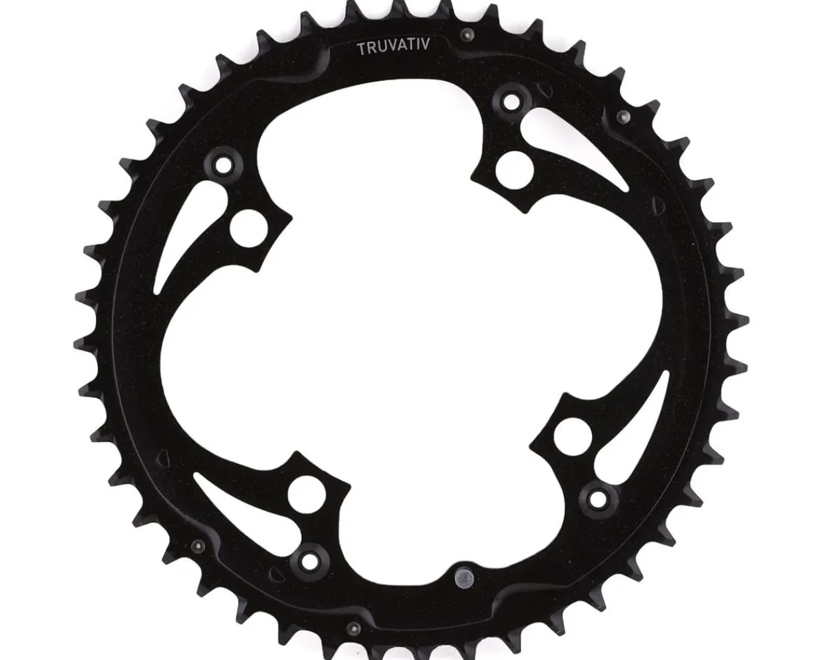 TRUVATIV Chainrings & Accessories|Trushift Steel Chainrings (Black) (3 x 8-11 Speed) (Outer) (44T) (104/64mm BCD)