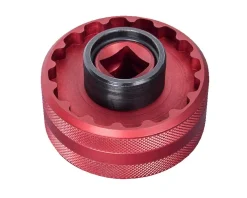Unior Bottom Brackets & Parts|Tools|1671 T47 Aluminum Bottom Bracket Socket Tool (Red) (12 & 16 Notches) (1/2" Drive)