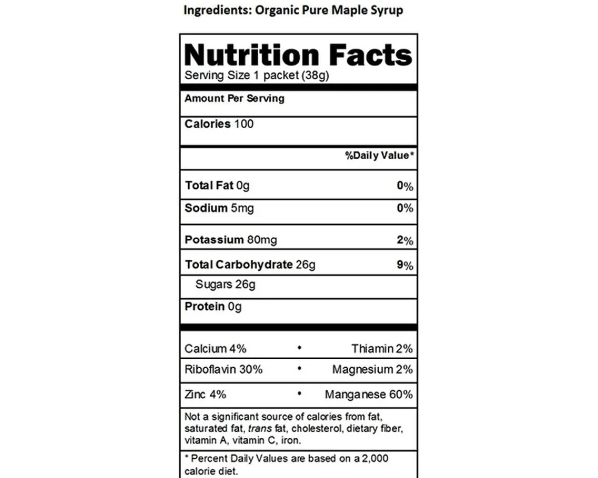 UnTapped Nutrition & Skin Care|Maple Gel (Maple) (20 - 0.96oz Packets)