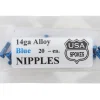 USA Brand Wheels & Parts|14g Alloy Nipples (Blue) (Bag of 20)